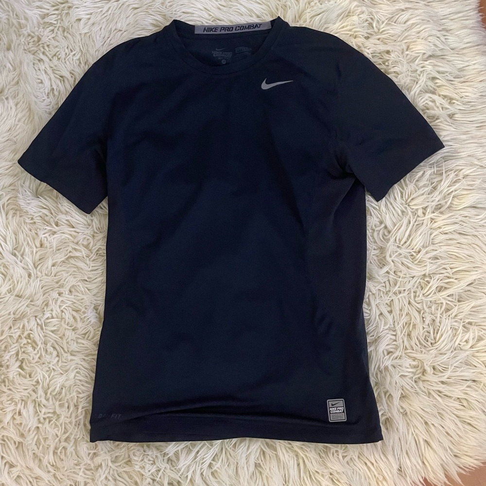 Nike pro combat dri-fit shirt, black size medium
